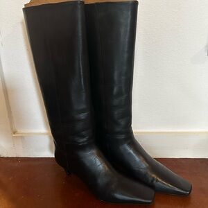Reformation Remy Black Leather Boots Size 9